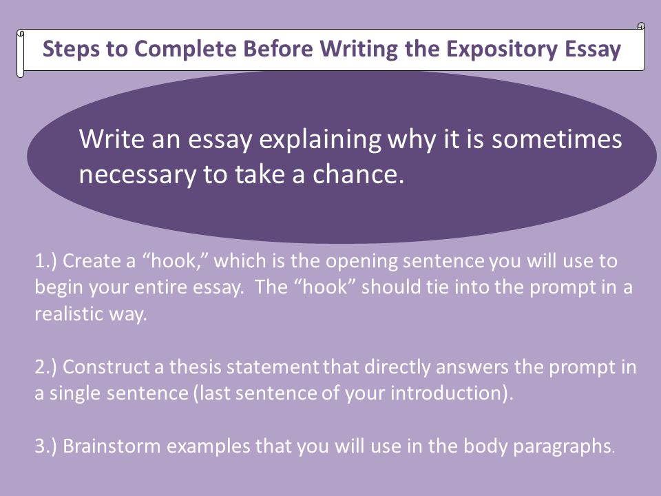 steps on writing an expository essay